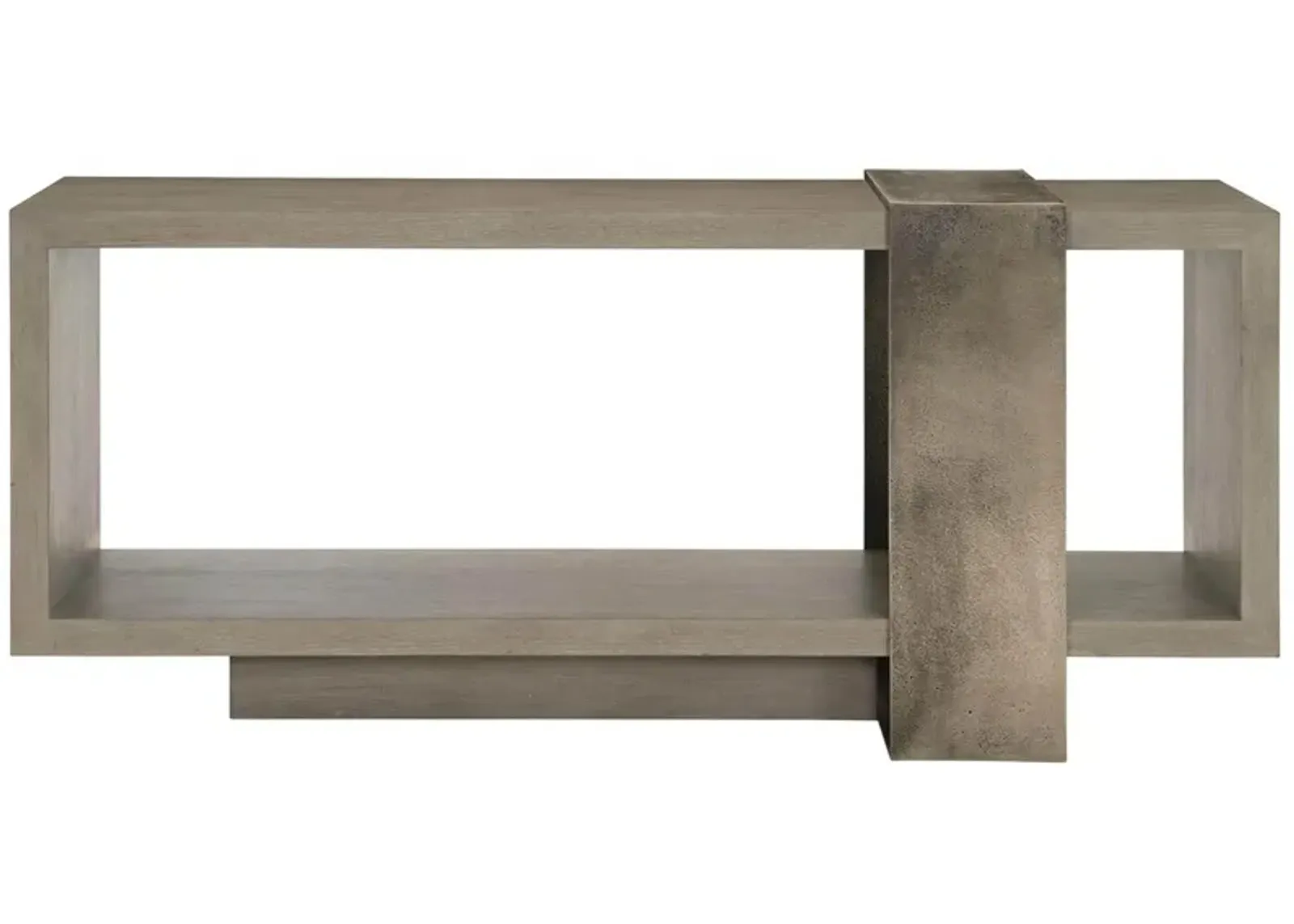 Linea Console Table in Cerused Greige by Bernhardt