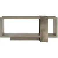 Linea Console Table in Cerused Greige by Bernhardt