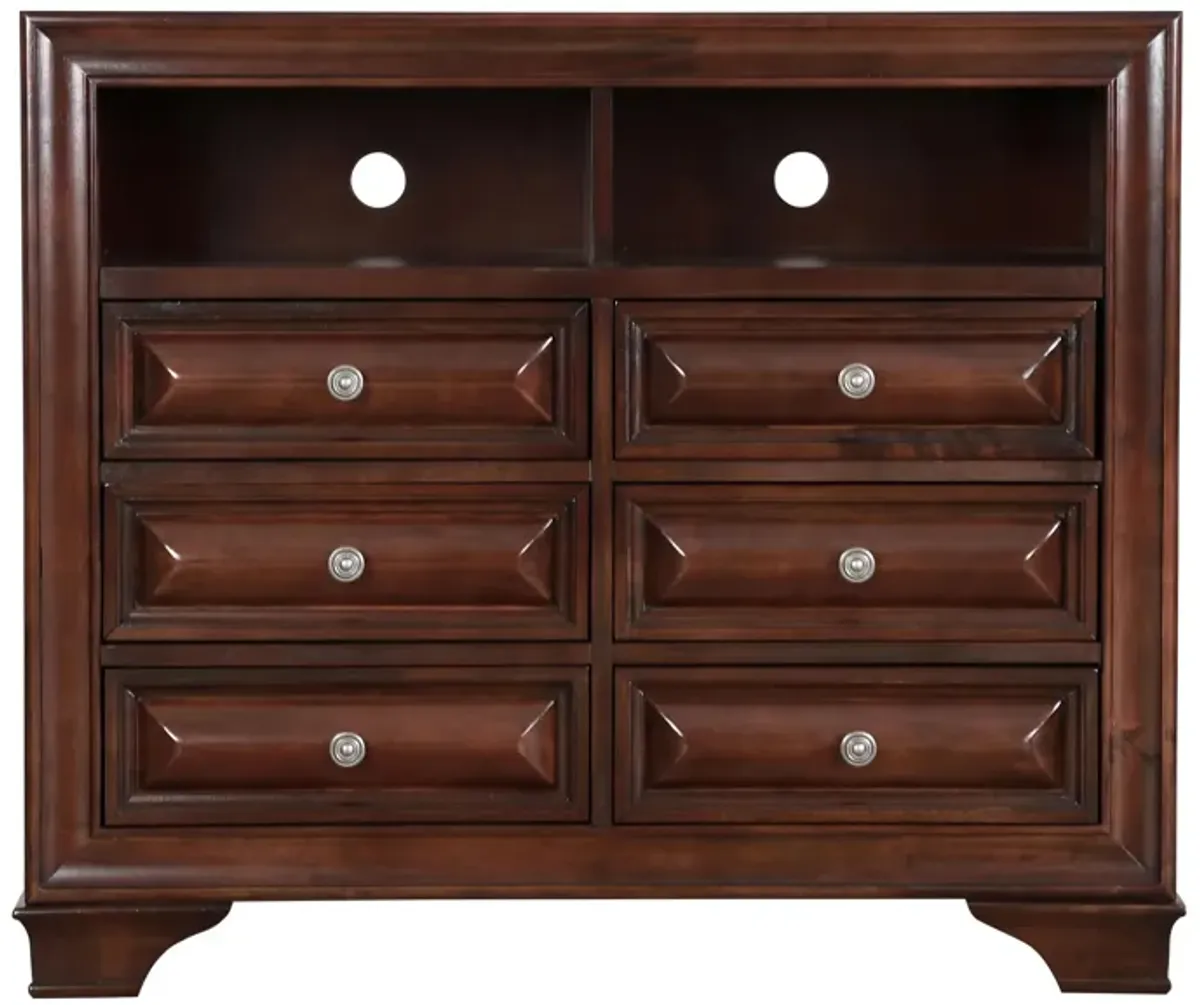 LaVita TV Media Chest in Cappuccino by Glory Furniture