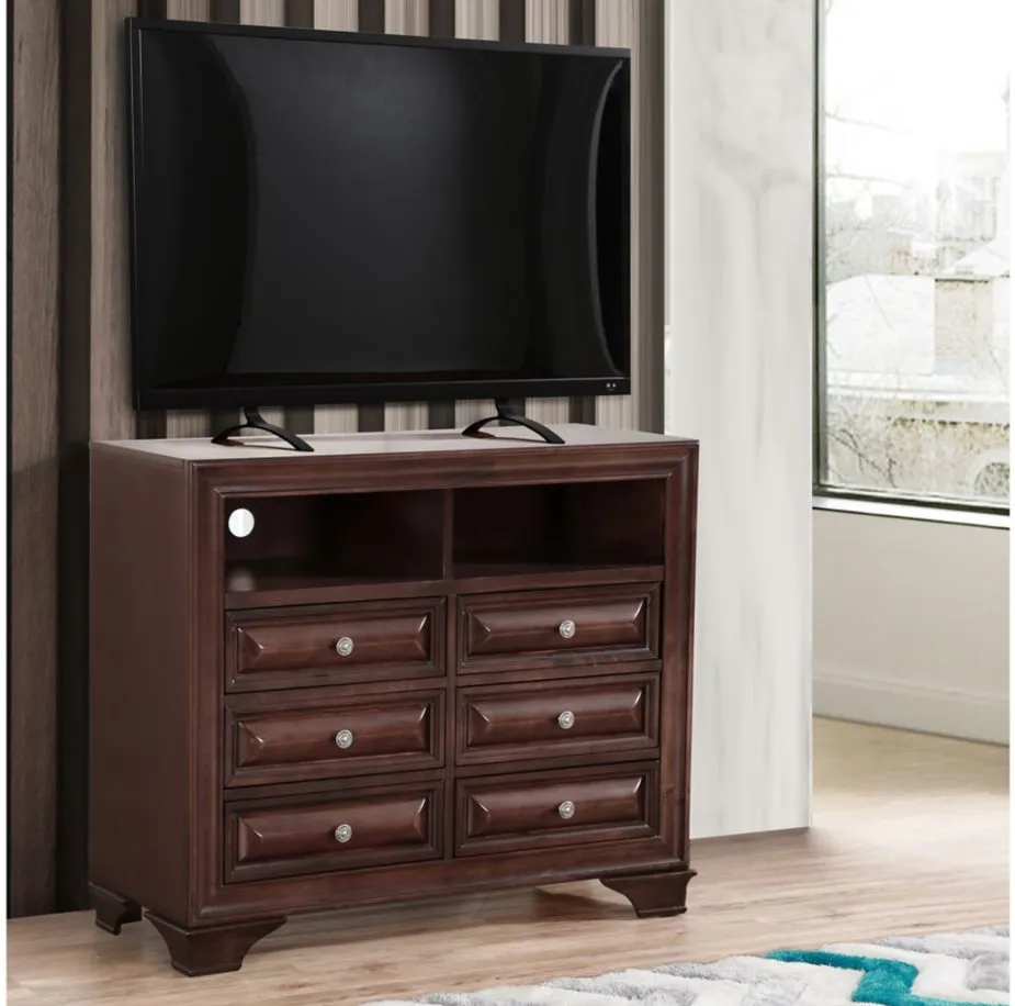 LaVita TV Media Chest in Cappuccino by Glory Furniture