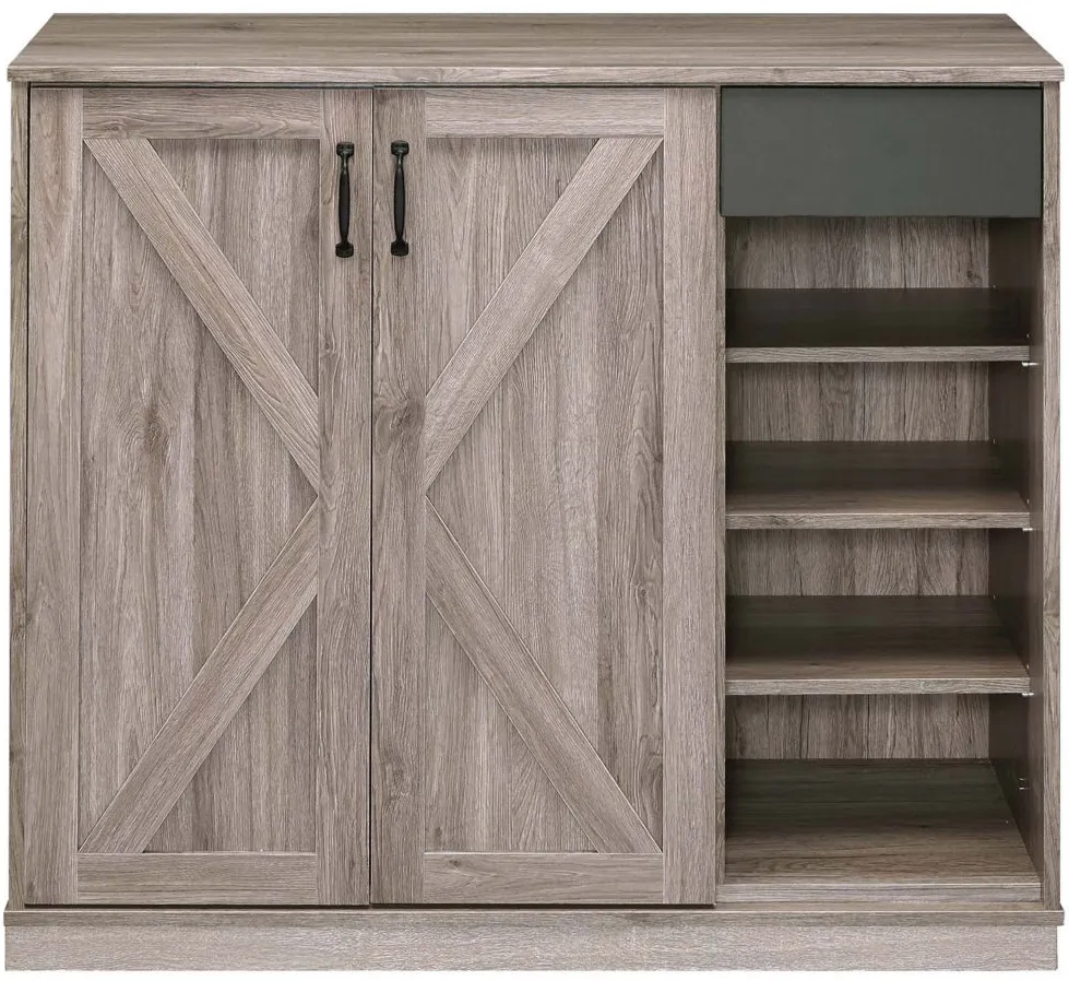 Toski Shoe Cabinet in Rustic Gray Oak by Acme Furniture Industry