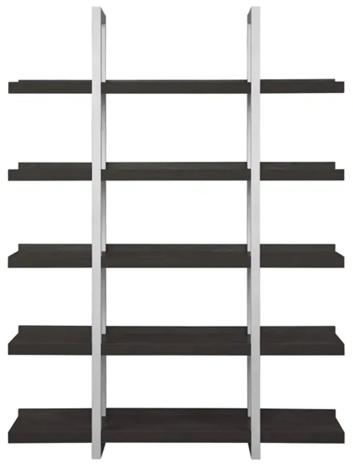 Kristoff Wide 5-Shelf Etagere Bookcase in Espresso by Unique Furniture