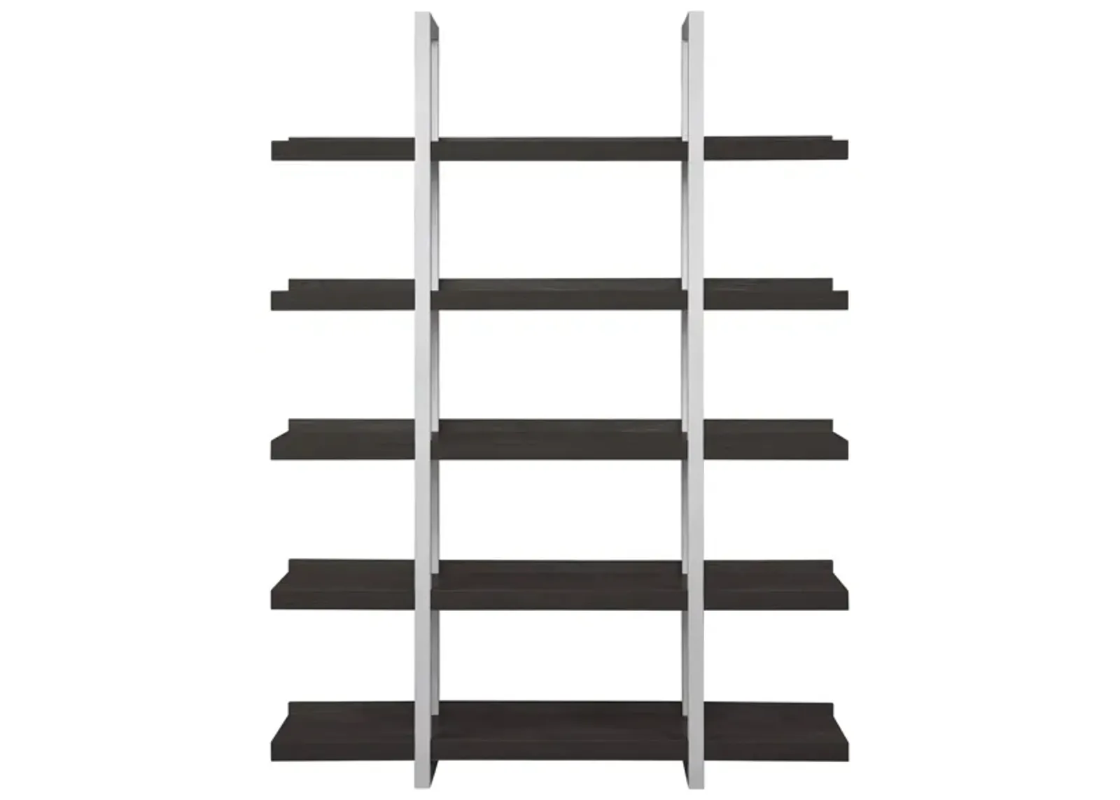 Kristoff Wide 5-Shelf Etagere Bookcase in Espresso by Unique Furniture