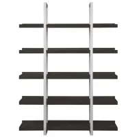 Kristoff Wide 5-Shelf Etagere Bookcase in Espresso by Unique Furniture