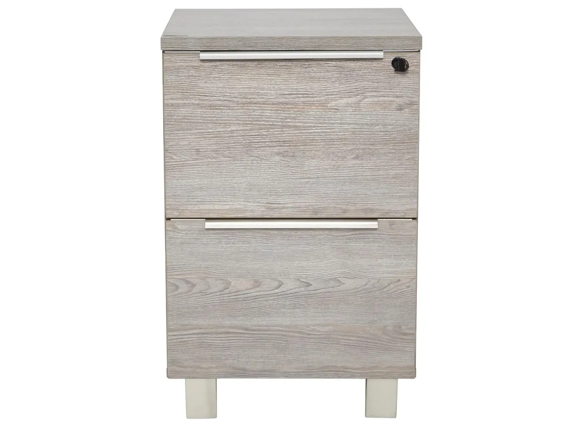 Kalmar 2-Drawer Filing Cabinet in Grey by Unique Furniture