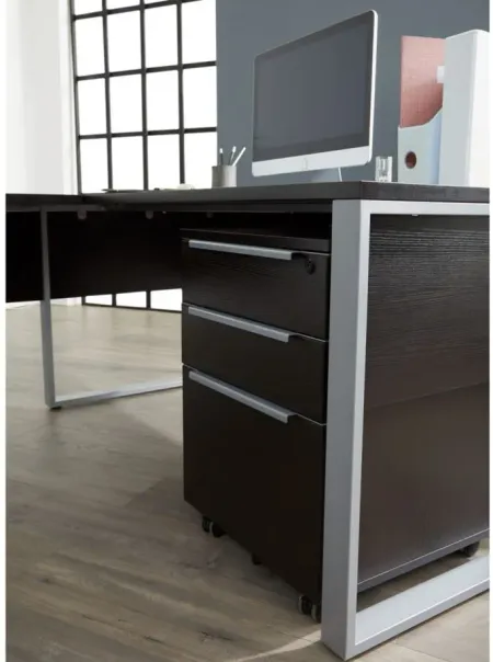 Kalmar Mobile Filing Cabinet in Espresso by Unique Furniture