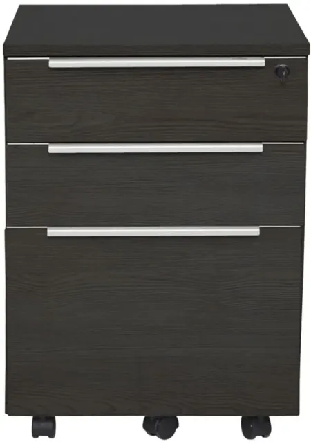Kalmar Mobile Filing Cabinet in Espresso by Unique Furniture