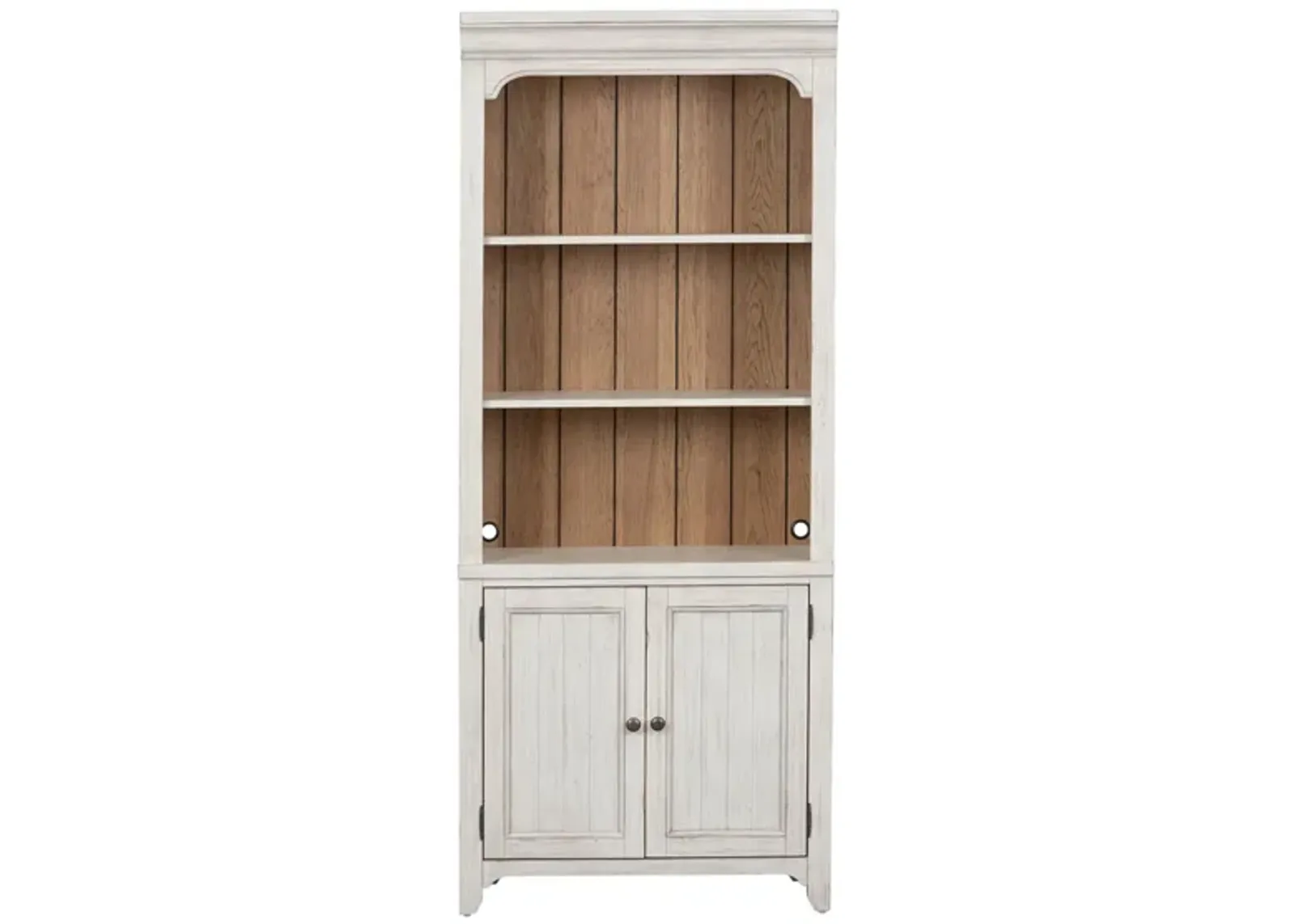 Farmhouse Reimagined Bookcase in White by Liberty Furniture