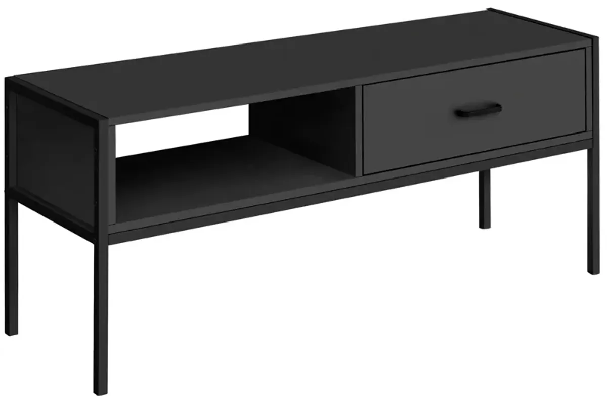 Plateau 48" TV Console in Black by Monarch Specialties