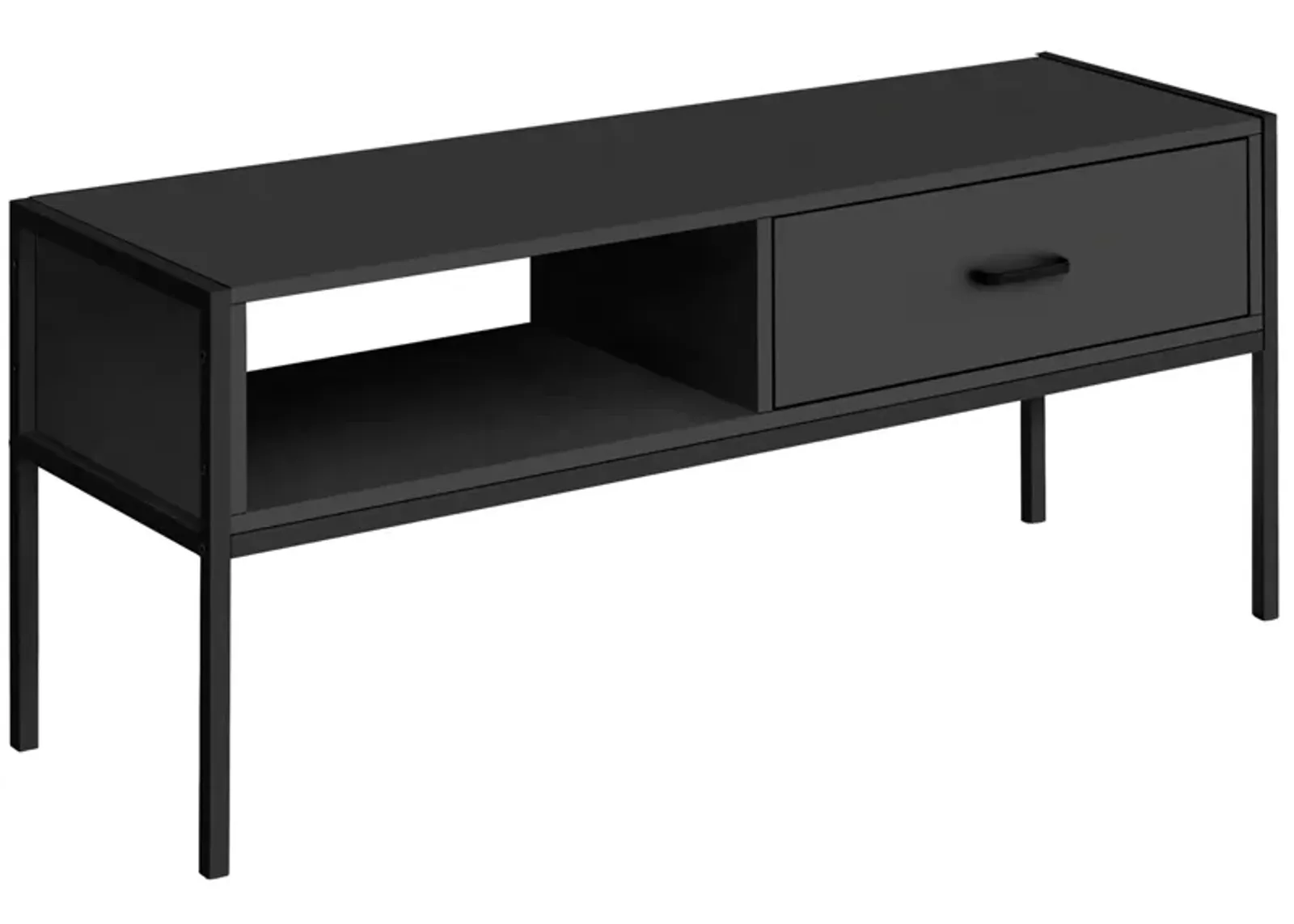 Plateau 48" TV Console in Black by Monarch Specialties