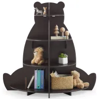 Bear Bookcase By Delta Children in Crafted Walnut by Delta Children