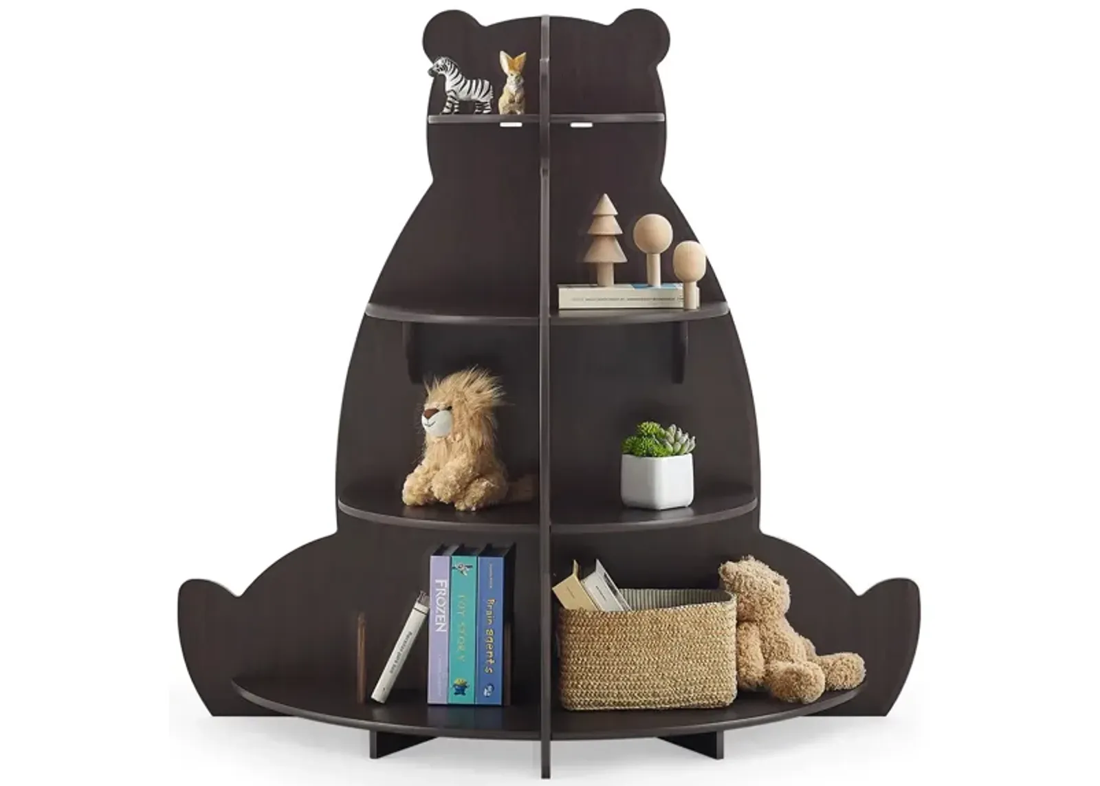 Bear Bookcase By Delta Children in Crafted Walnut by Delta Children