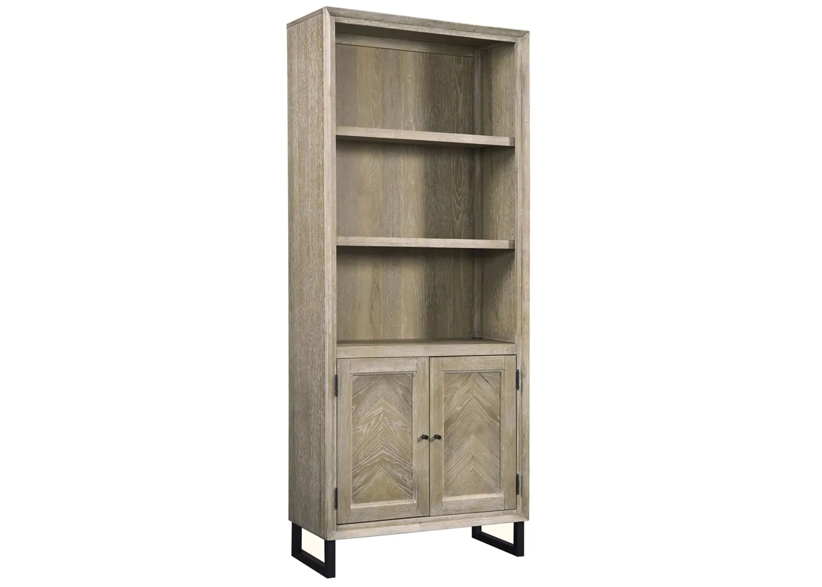 Harper Point Door Bookcase in Bleached Khaki by Aspen Home