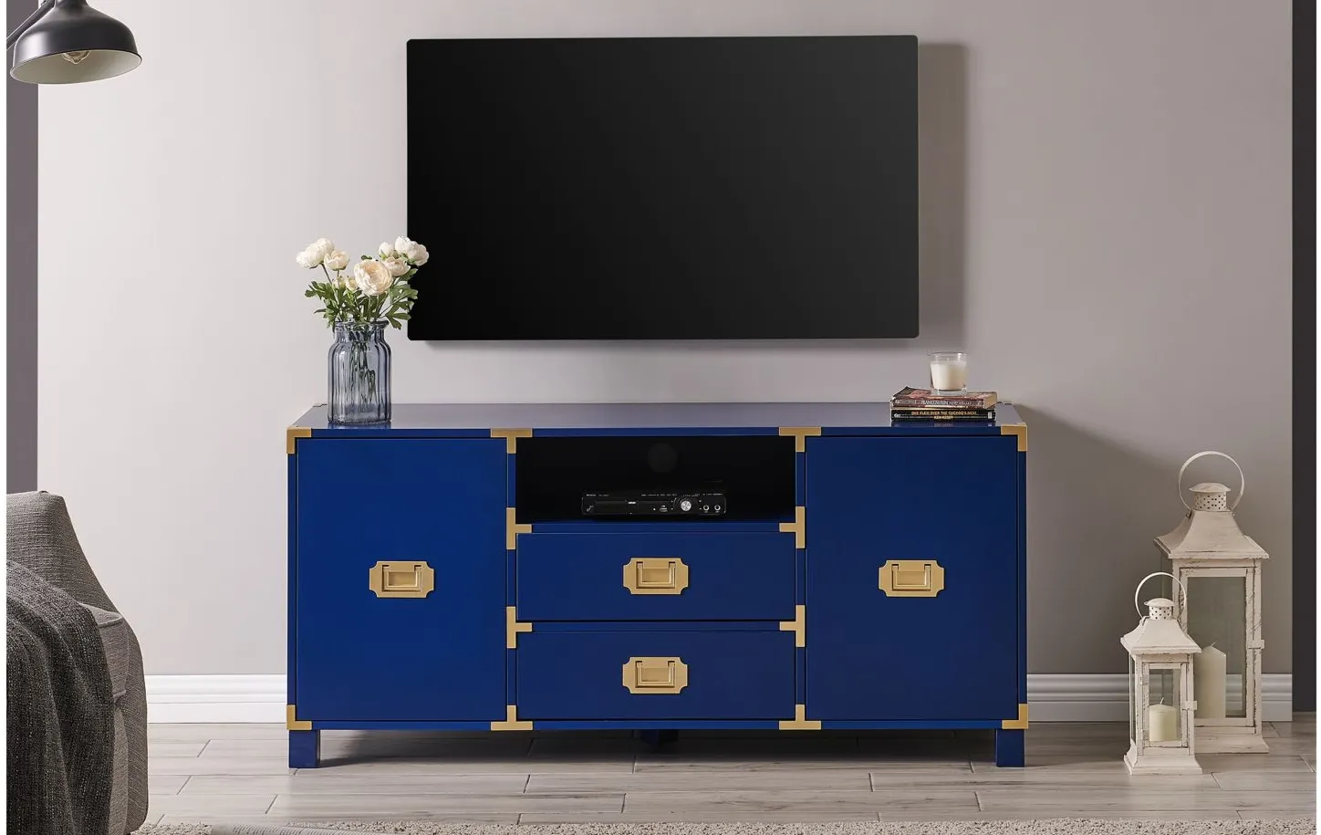 Hatherleigh Media Stand in Blue by SEI Furniture