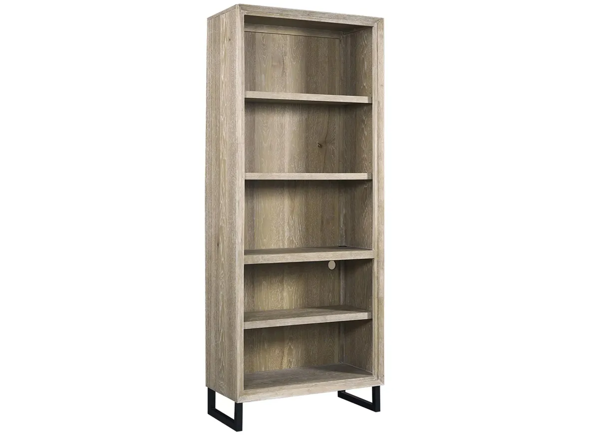 Harper Point Open Bookcase in Bleached Khaki by Aspen Home