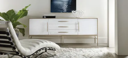 Cora Entertainment Console in Beige by Hooker Furniture