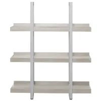 Kristoff Narrow 3-Shelf Etagere Bookcase in Grey by Unique Furniture