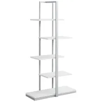 Adelia Bookcase in White by Monarch Specialties