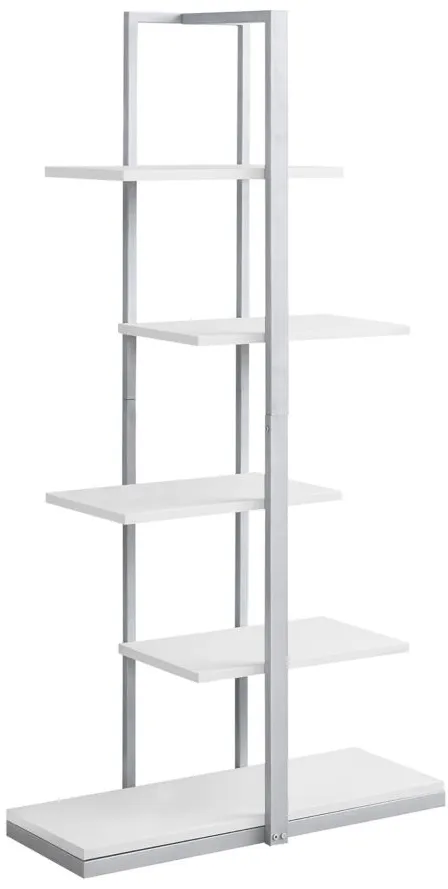 Adelia Bookcase in White by Monarch Specialties