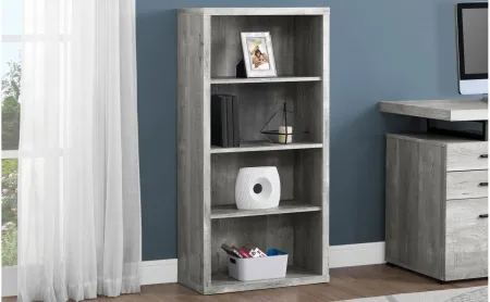 Ebba Bookcase in Gray by Monarch Specialties