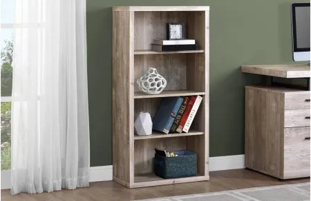 Ebba Bookcase in Taupe by Monarch Specialties