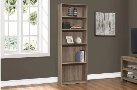 Eleanora Bookcase in Dark Taupe by Monarch Specialties
