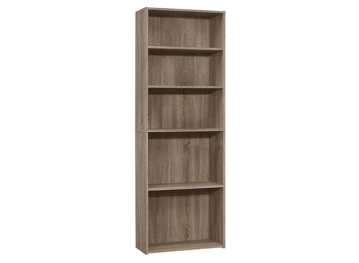 Eleanora Bookcase in Dark Taupe by Monarch Specialties