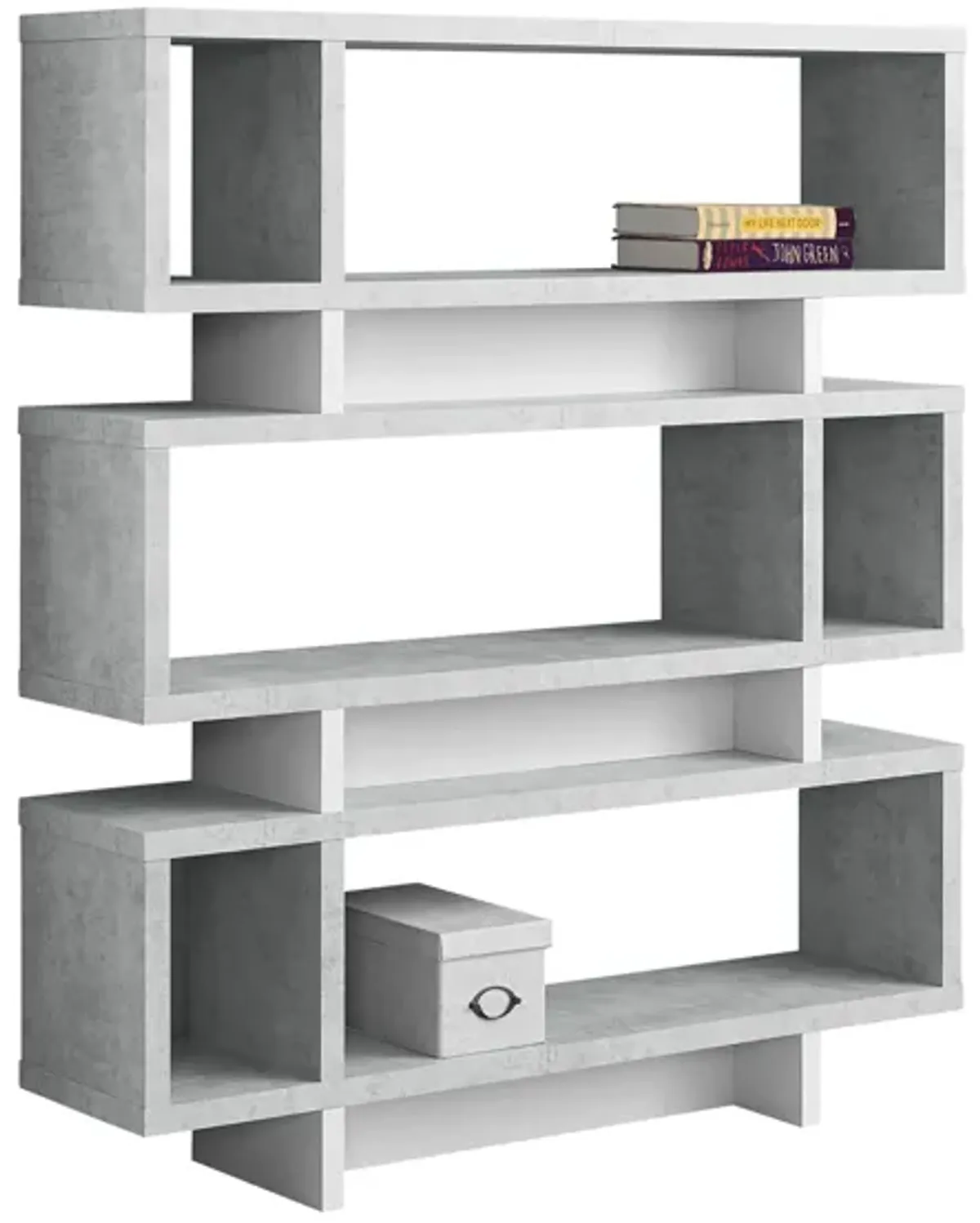 Ephraim Bookcase in Gray by Monarch Specialties