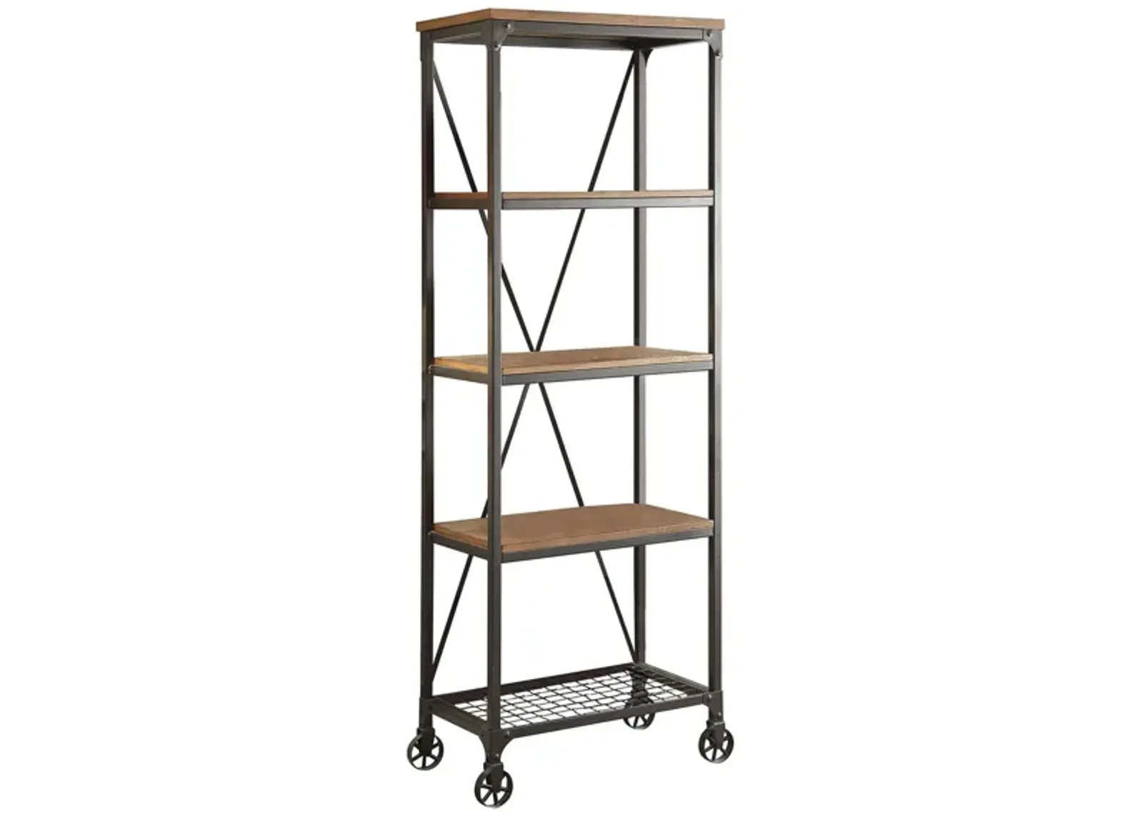 Cirque 26"W Bookshelf in Pine by Homelegance