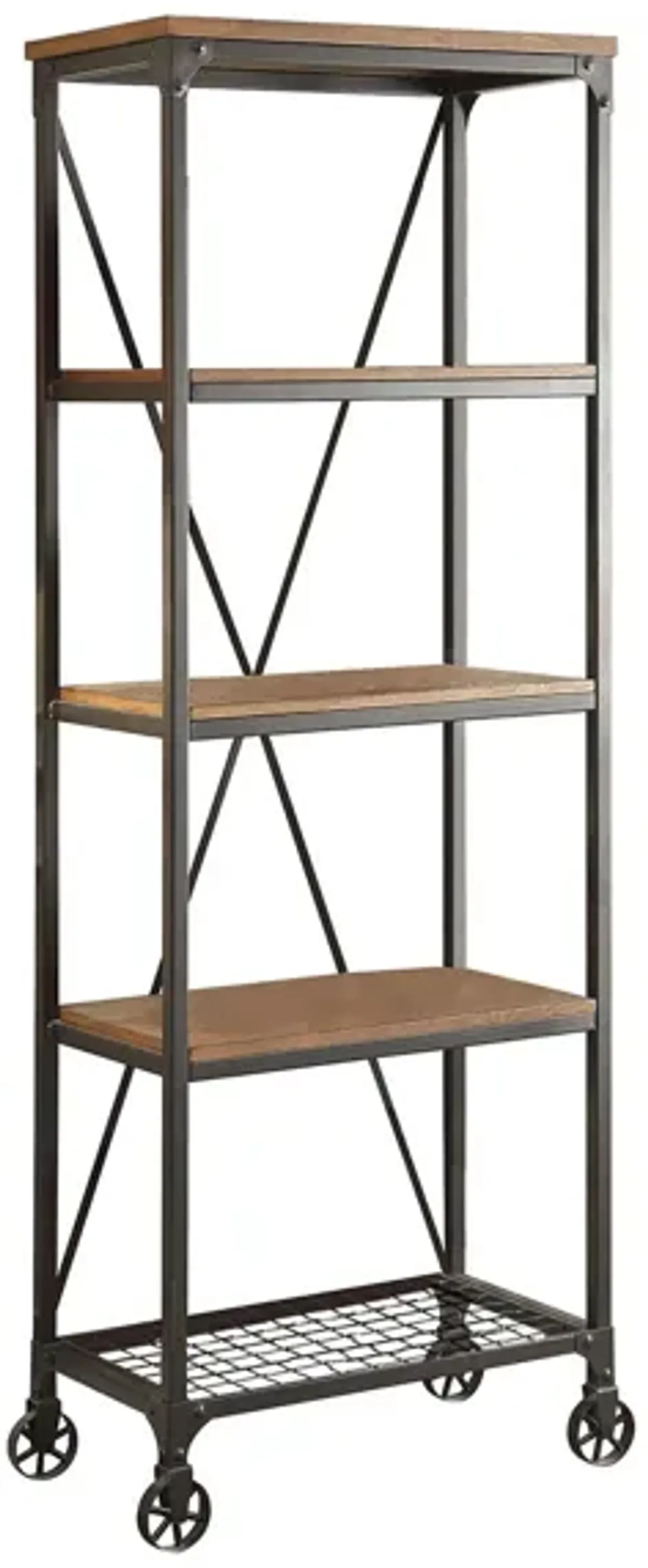 Cirque 26"W Bookshelf in Pine by Homelegance