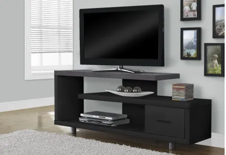 Depew Rectangular TV Stand in Black by Monarch Specialties