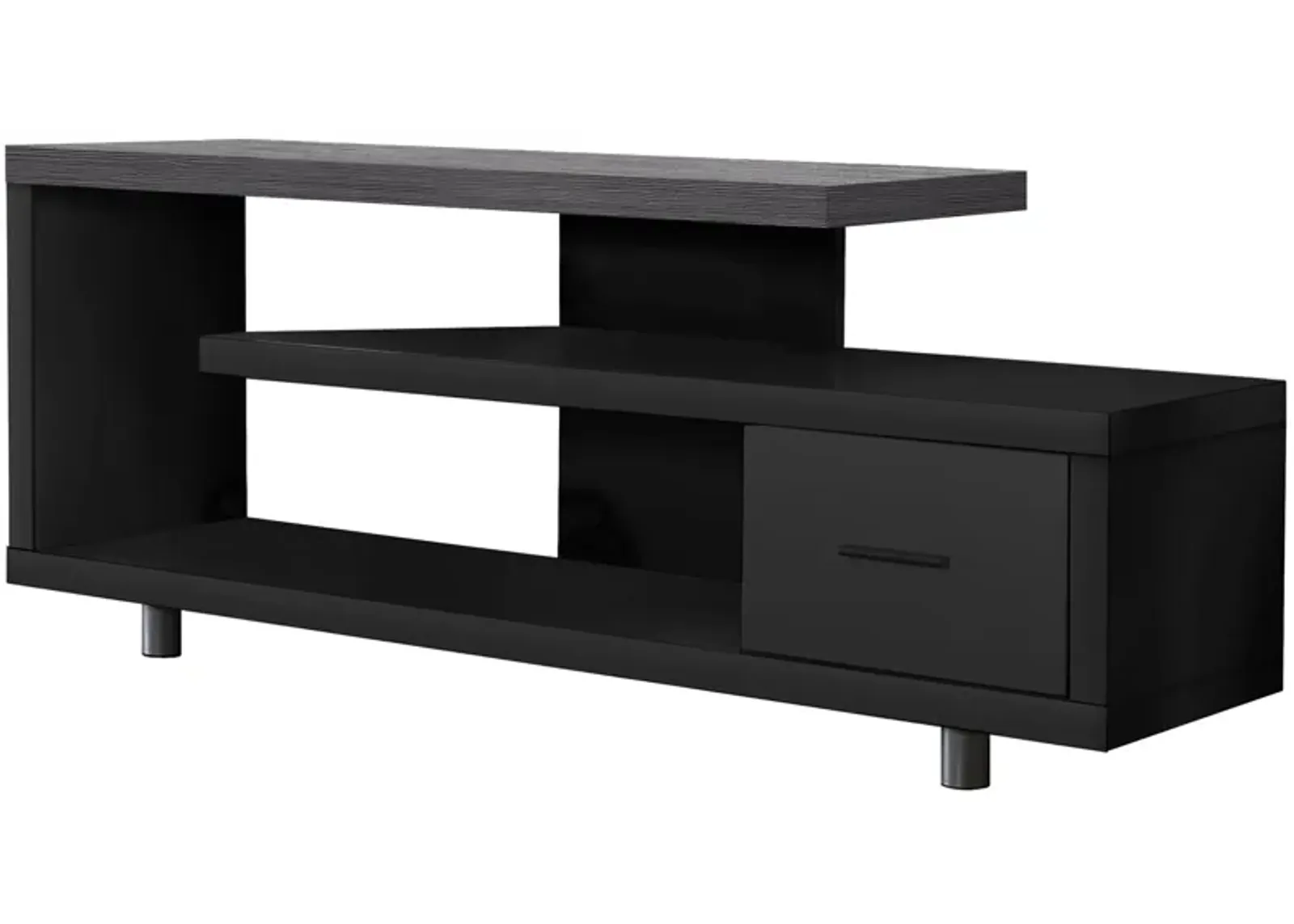 Depew Rectangular TV Stand in Black by Monarch Specialties