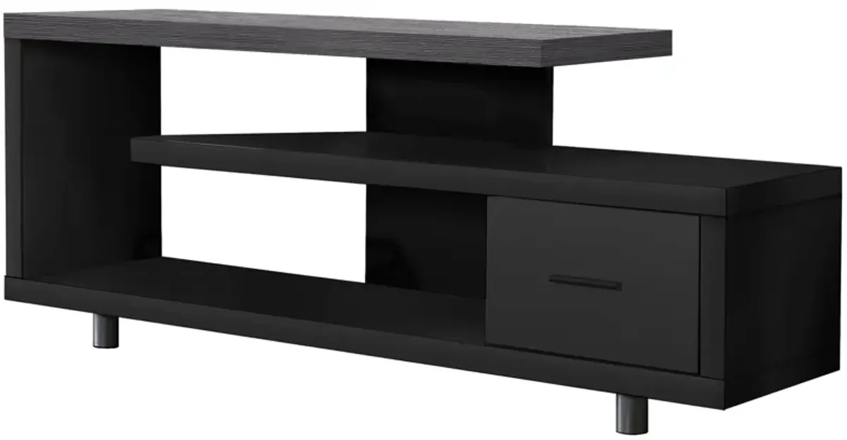 Depew Rectangular TV Stand in Black by Monarch Specialties