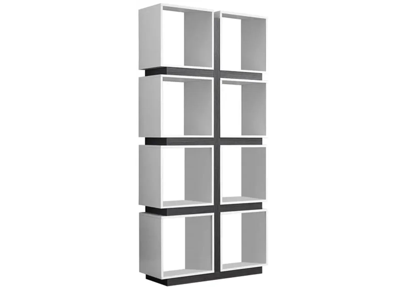 Shay Bookcase in White by Monarch Specialties