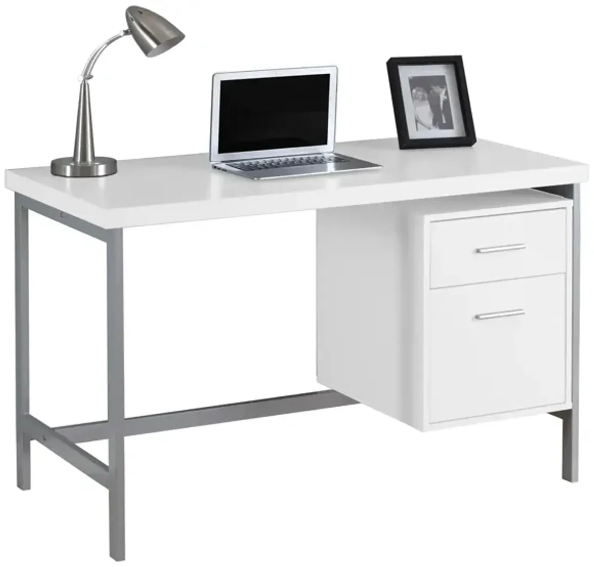 Xavier Computer Desk in White by Monarch Specialties