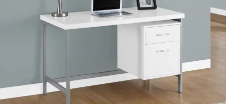 Xavier Computer Desk in White by Monarch Specialties
