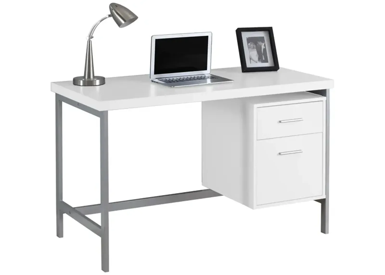 Xavier Computer Desk in White by Monarch Specialties