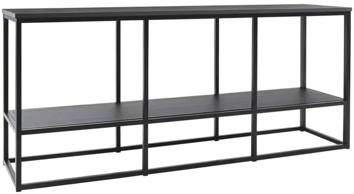 Yarlow TV Stand with Shelf in Black by Ashley Furniture