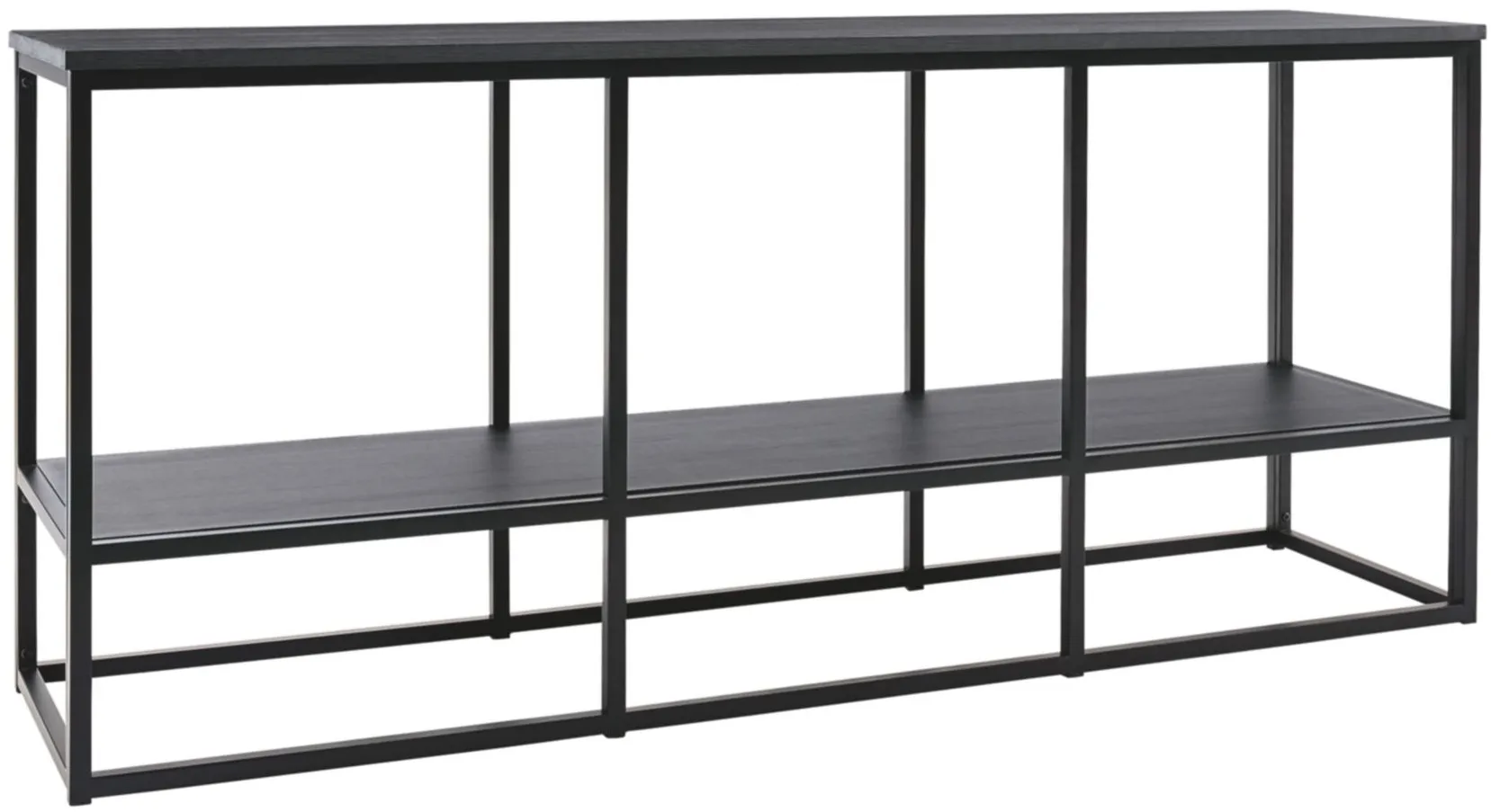 Yarlow TV Stand with Shelf in Black by Ashley Furniture