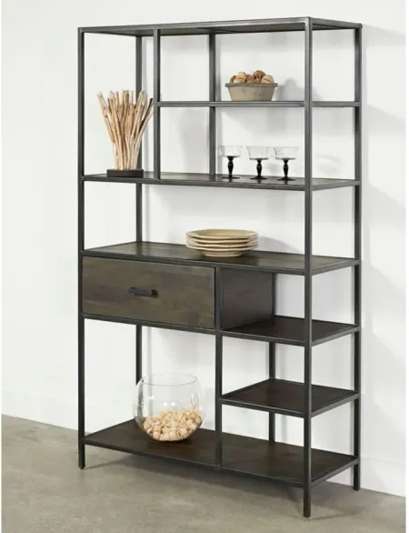 Mac Bookcase in Brown & Grey by Coast To Coast Imports