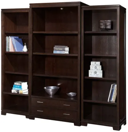 Hekman Executive Side Bookcase in MOCHA by Hekman Furniture Company