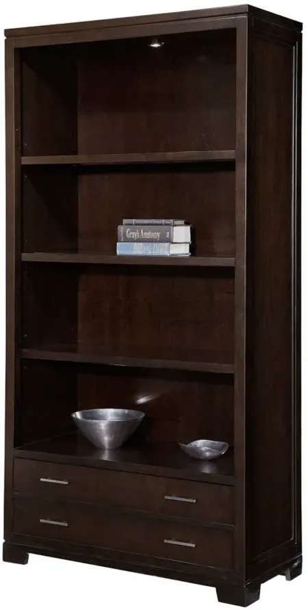 Hekman Executive Bookcase in MOCHA by Hekman Furniture Company