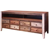 Antique 61" TV Console in Antique Multicolor by International Furniture Direct