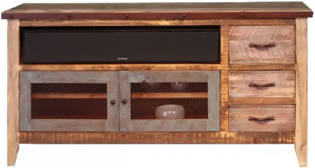 Antique 62.5" TV Console in Antiqued Distressed by International Furniture Direct