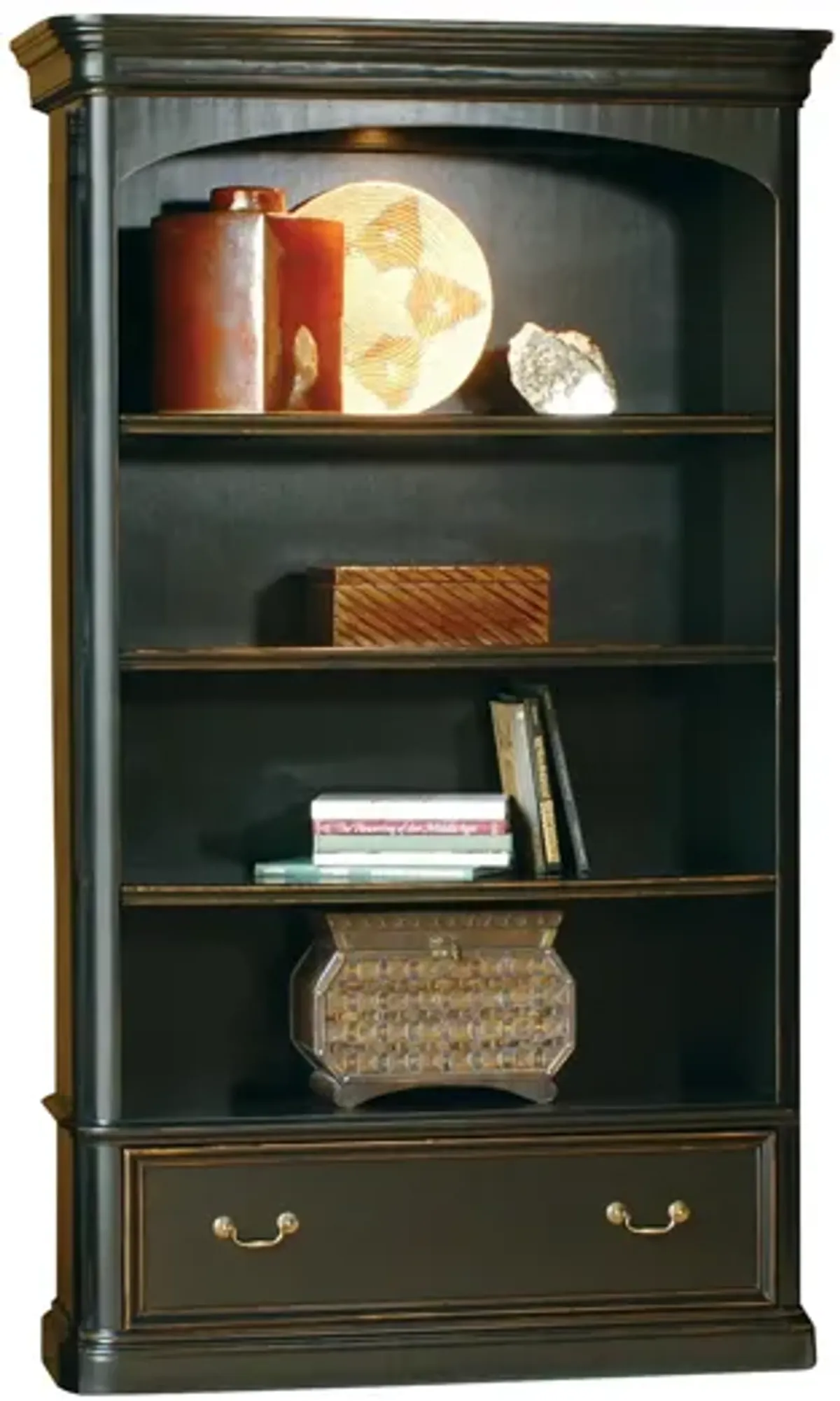 Hekman Executive Center Bookcase in Louis Phillipe by Hekman Furniture Company