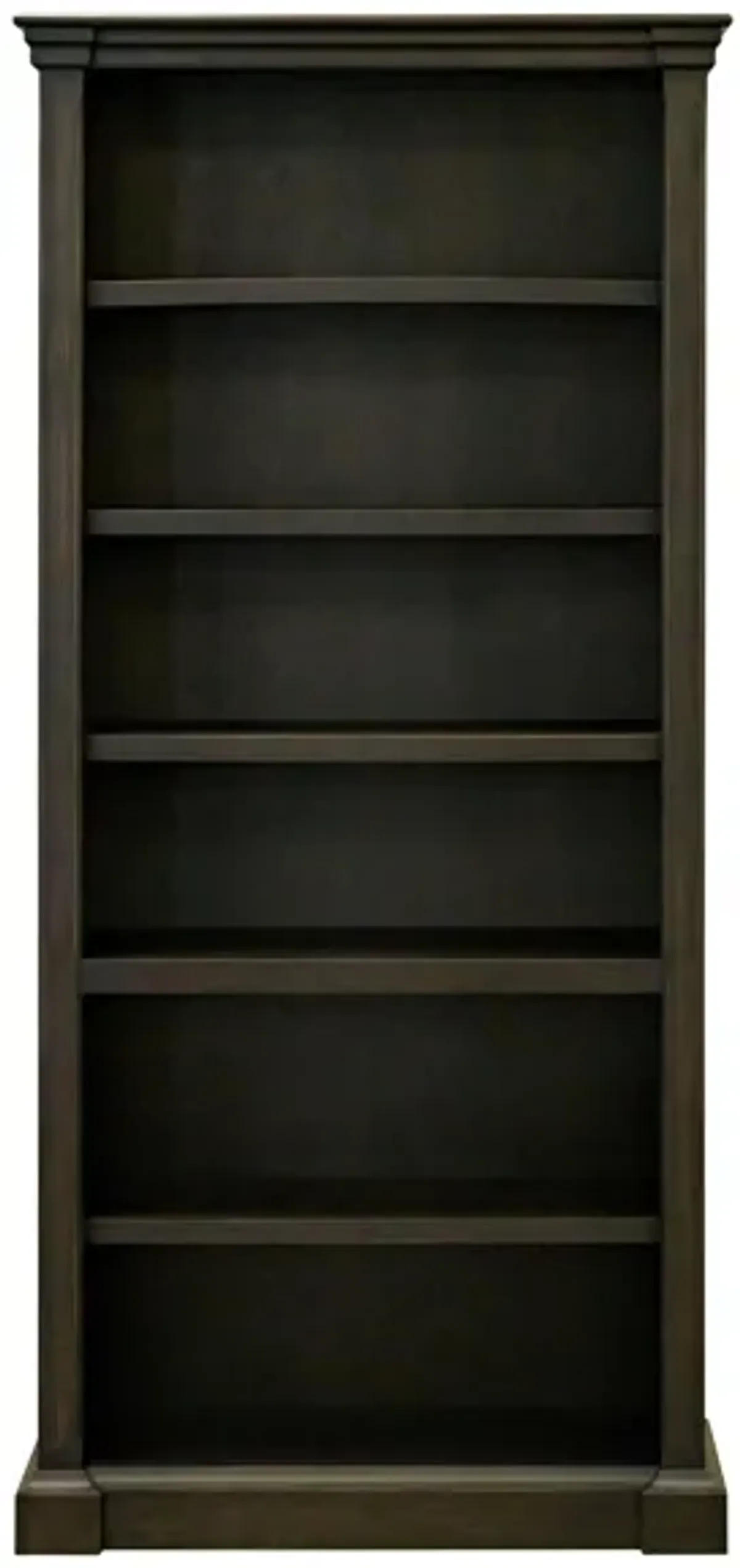 Kingston Traditional Wood Open Bookcase in Dark Brown by Martin Furniture