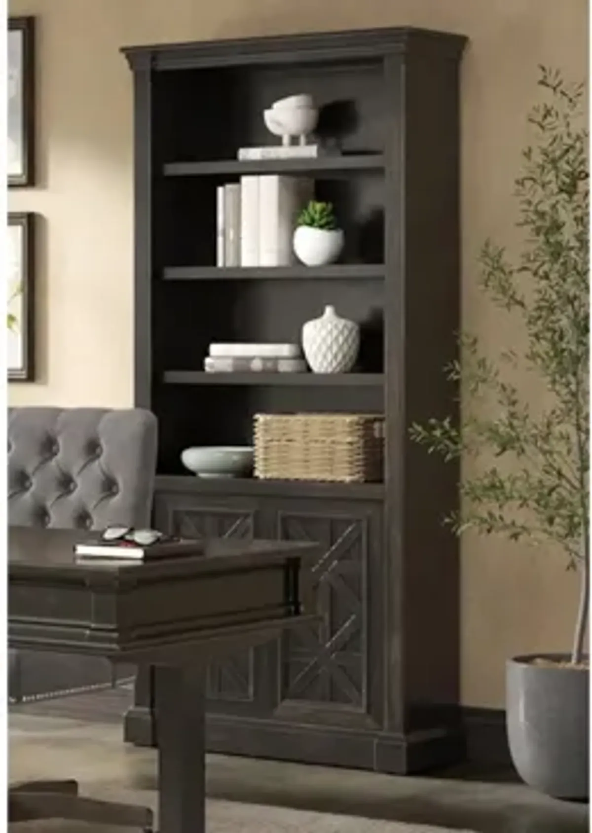 Kingston Traditional Wood Bookcase With Doors