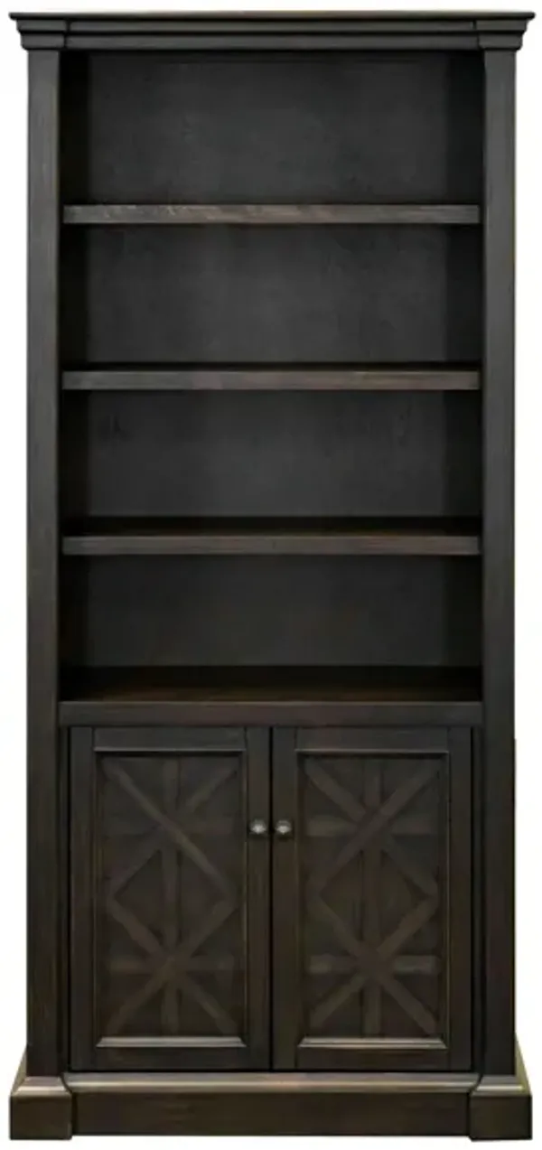 Kingston Traditional Wood Bookcase With Doors