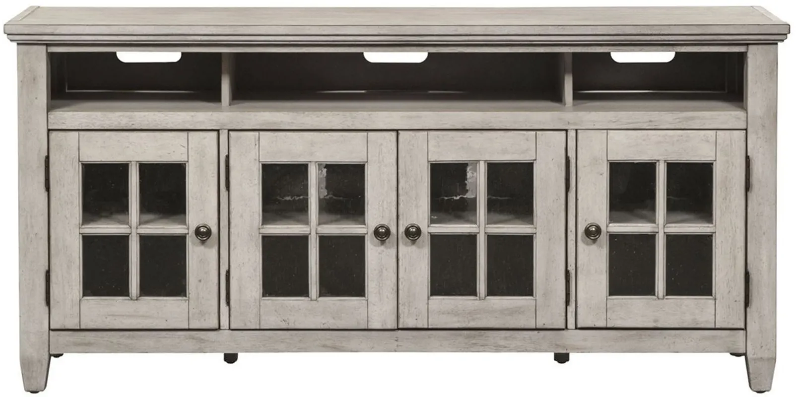 Magnolia Park TV Console in Two Tone White/Brown by Liberty Furniture