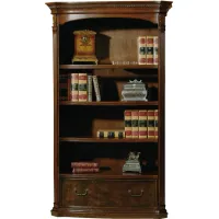 Hekman Executive Center Bookcase in OLD WORLD WALNUT BURL by Hekman Furniture Company